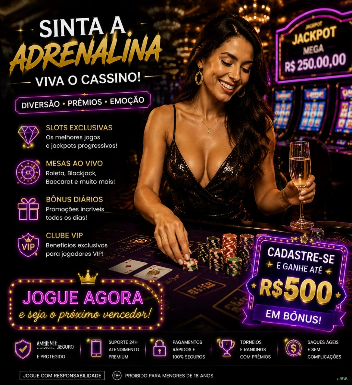 Cassino ao Vivo u556 - Dealers Brasileiros Profissionais